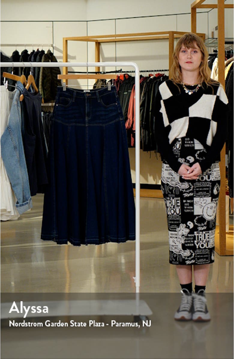 Charlie Pleated Denim Maxi Skirt, sales video thumbnail