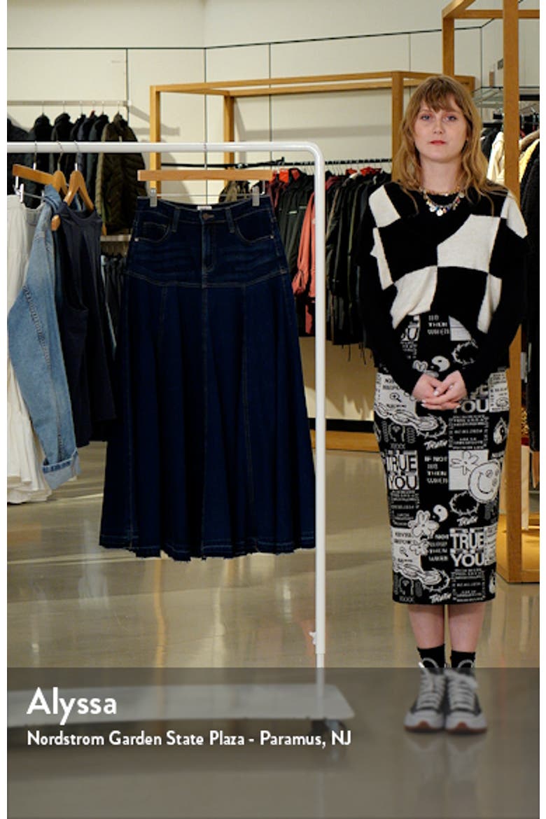 Charlie Pleated Denim Maxi Skirt video