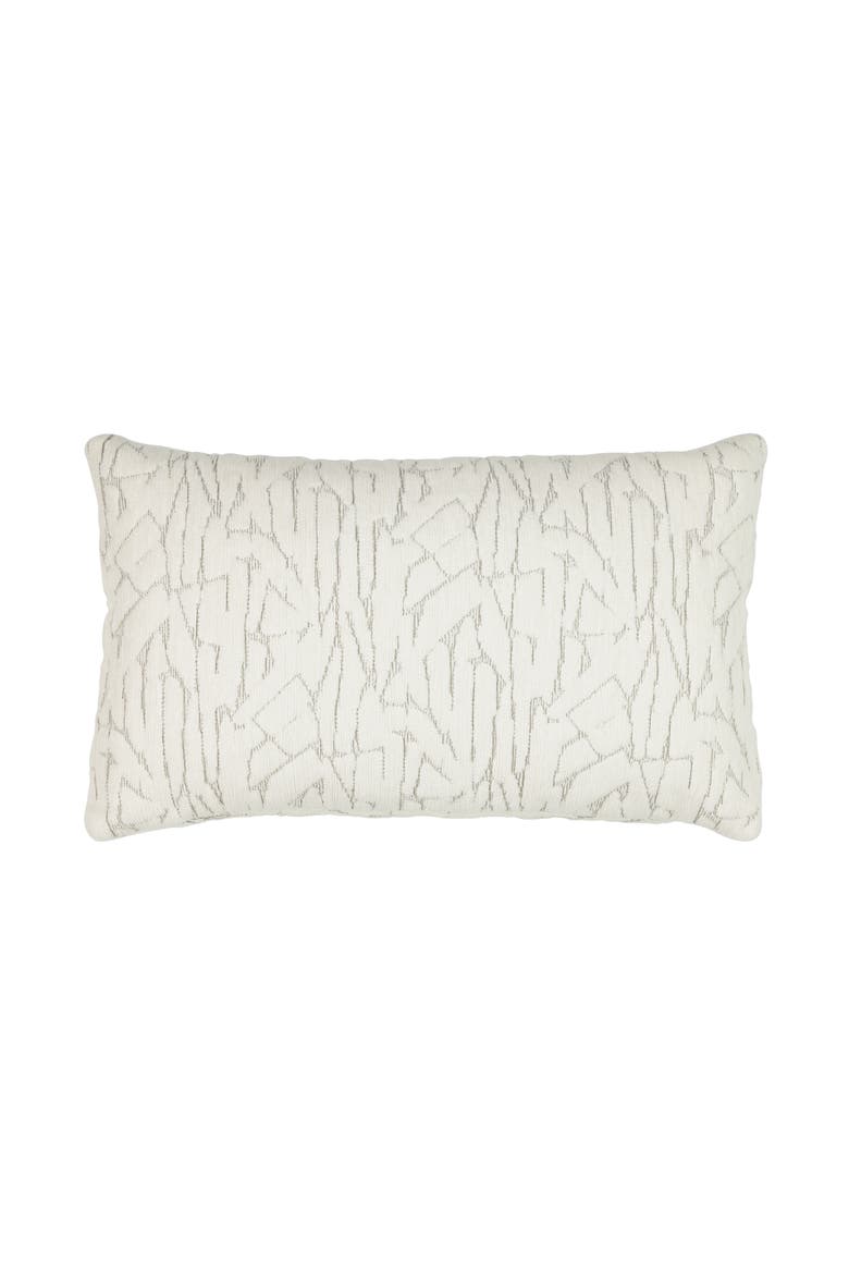 Synchronize Dimensional Chenille Ivory Indoor & Outdoor Woven Accent Pillow, Main, color, Ivory