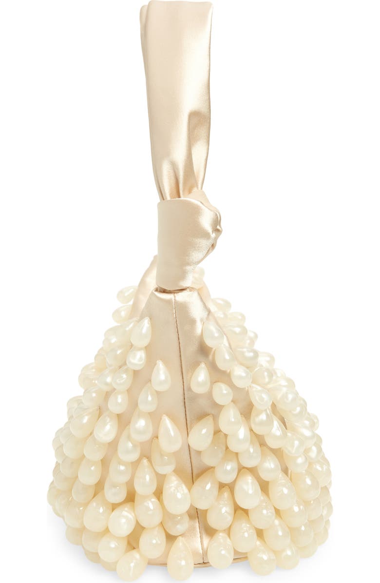Cult Gaia Gia Bead & Satin Shoulder Bag, Alternate, color,