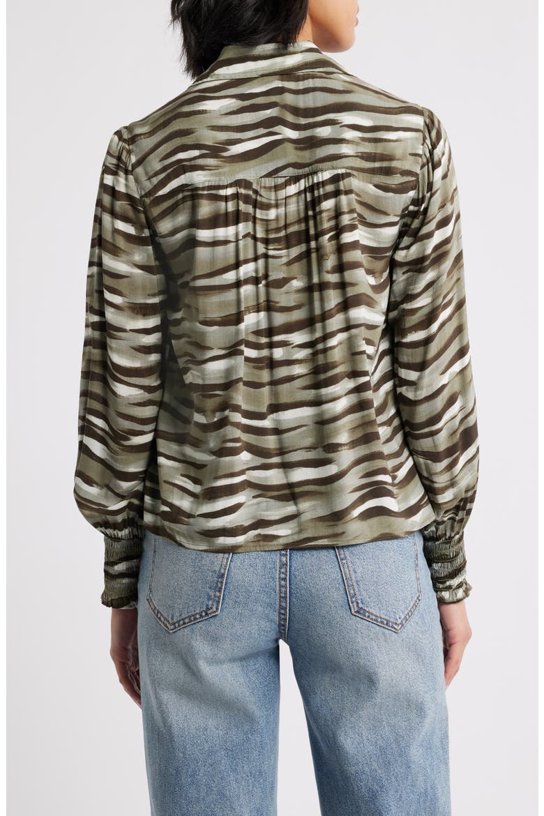 Zebra Print Shirt, Alternate, color, BRUSHED ZEBRA PRINT
