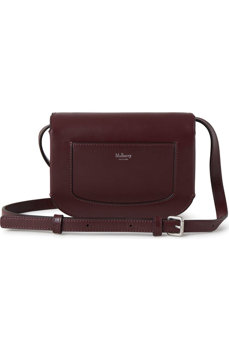 Mulberry Small Pimlico Super Luxe Leather Crossbody Bag, Alternate, color, Black Cherry