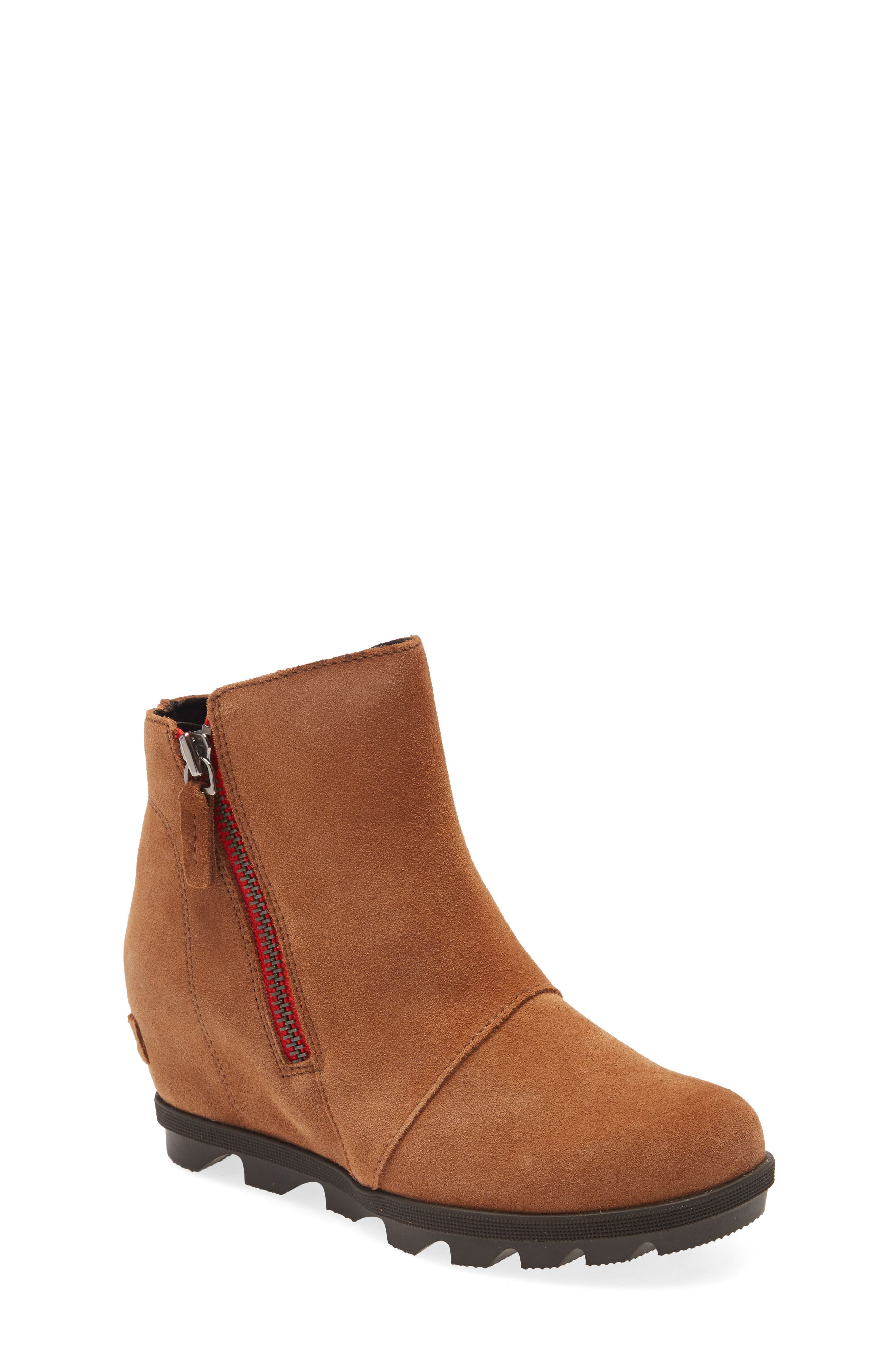 Kids' Joan of Arctic II Waterproof Wedge Bootie, Main, color, VELVET TAN