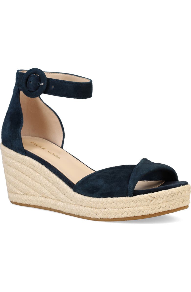 Pelle Moda Kove Espadrille Wedge Sandal, Main, color, Midnight