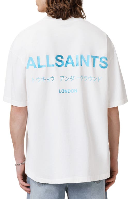 Allsaints Underground Oversize Graphic T-shirt In White