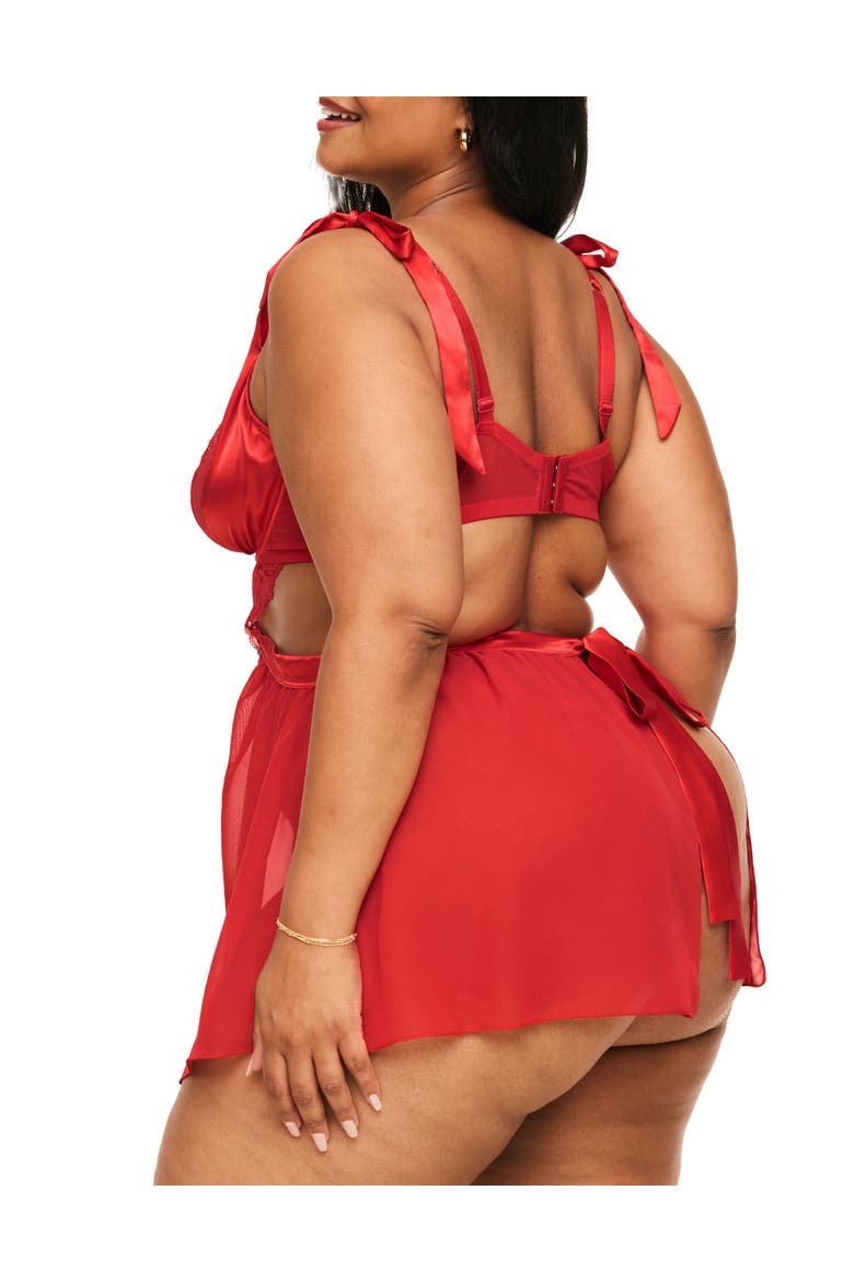 Fantasia Babydoll Lingerie, Alternate, color, Dark red