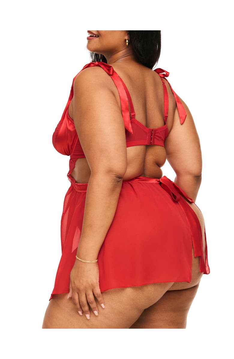 Adore Me Fantasia Babydoll Lingerie, Alternate, color, Dark Red