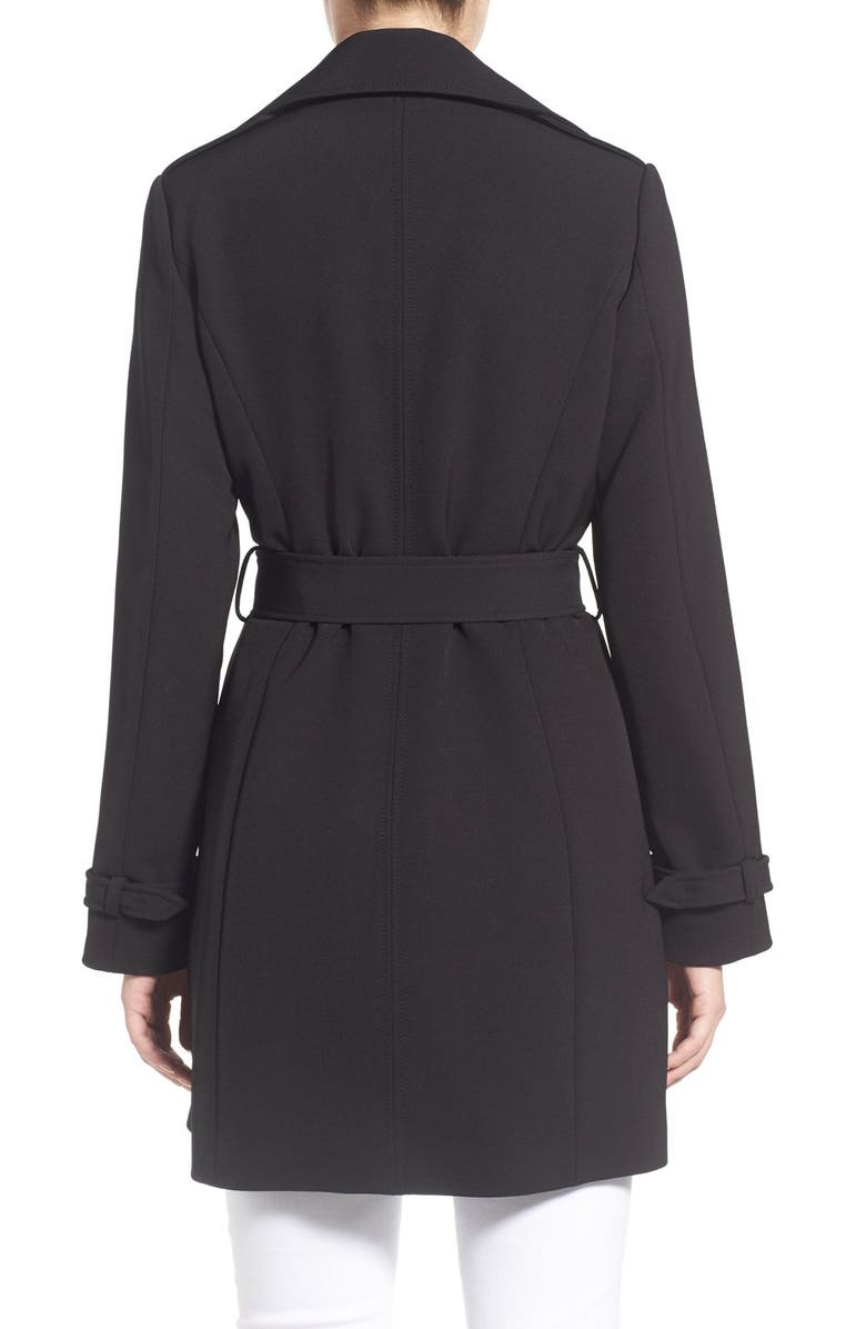 Tahari T Tahari Crepe Trench Coat, Alternate, color,