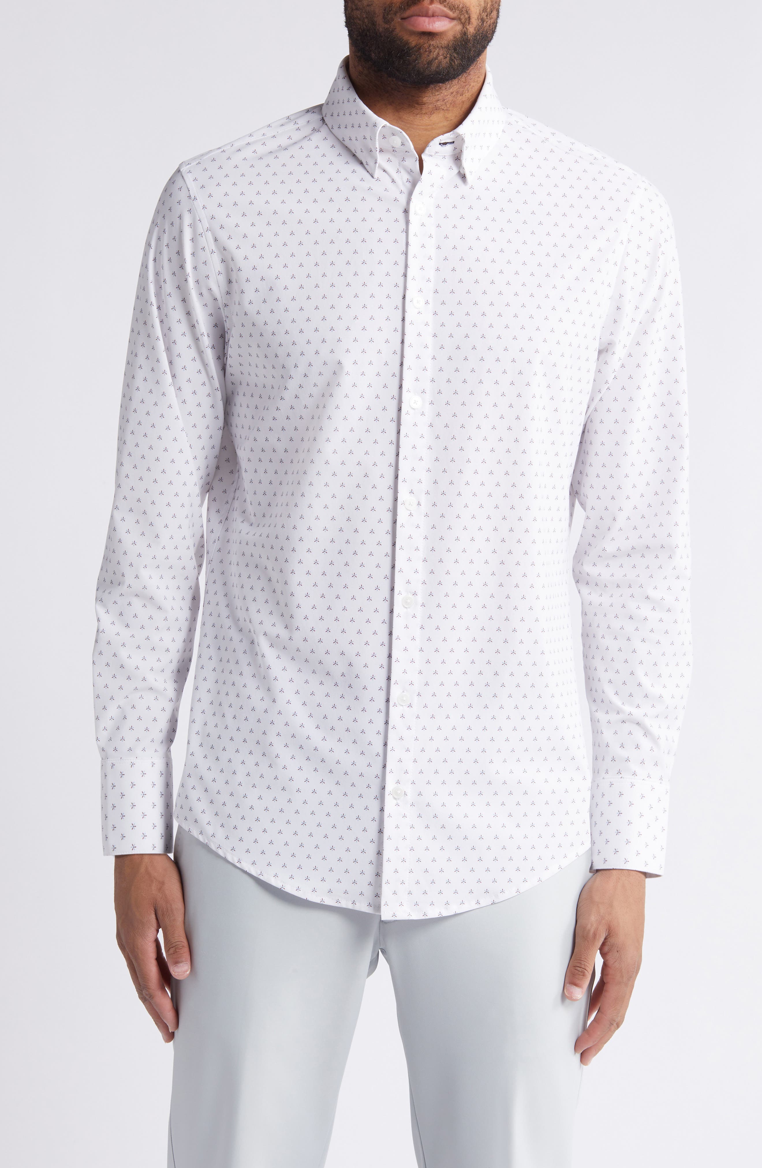 Leeward Trim Fit Performance Button-Up Shirt