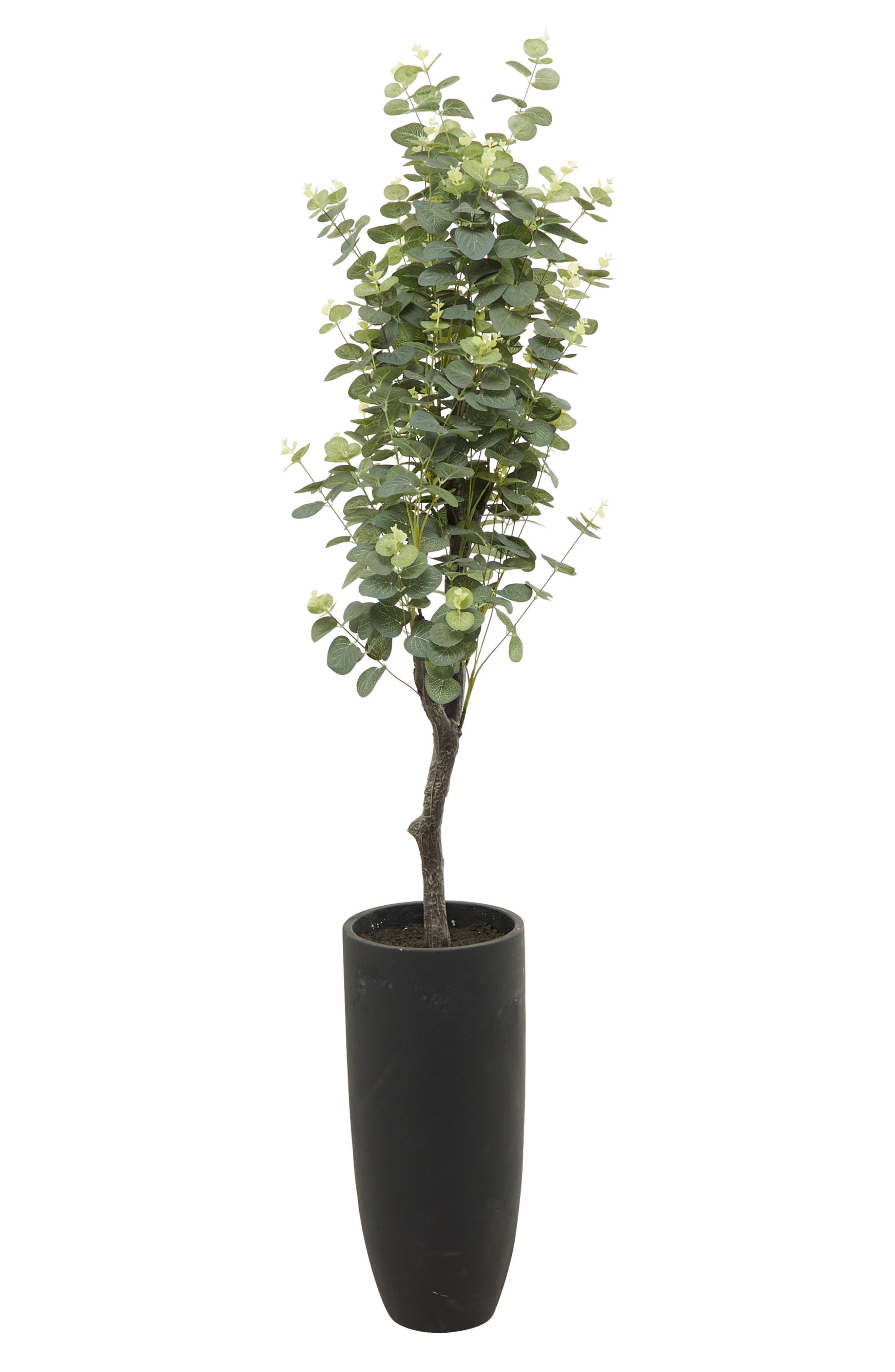 GINGER BIRCH STUDIO Green Faux Foliage Potted Artificial Eucalyptus Tree
