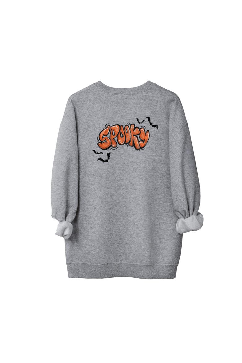 Spooky Graffiti Sweatshirt, Alternate, color, Graphite