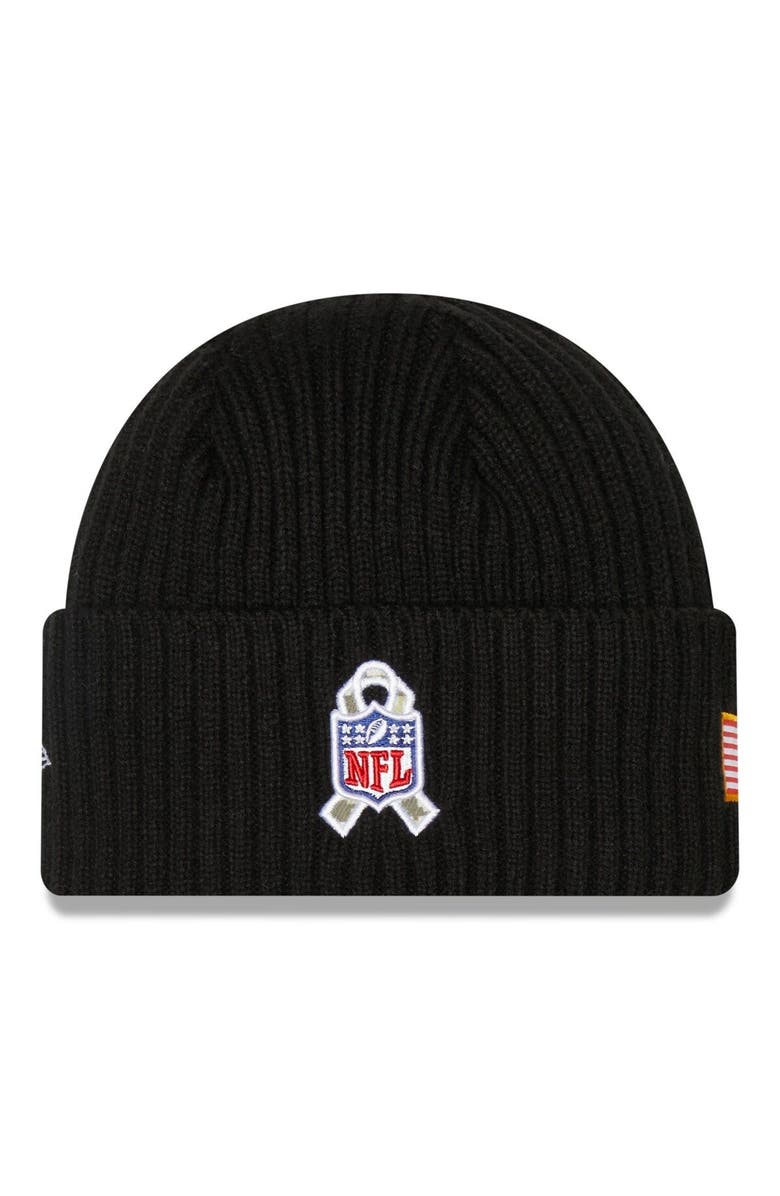 New Era Men's New Era Black Green Bay Packers 2022 Salute To Service Knit Hat, Alternate, color, 