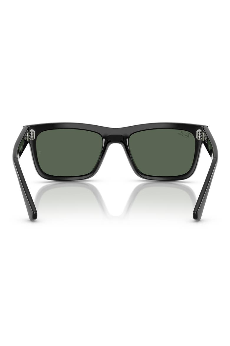 Kids' 49mm Rectangular Sunglasses, Alternate, color, BLACK