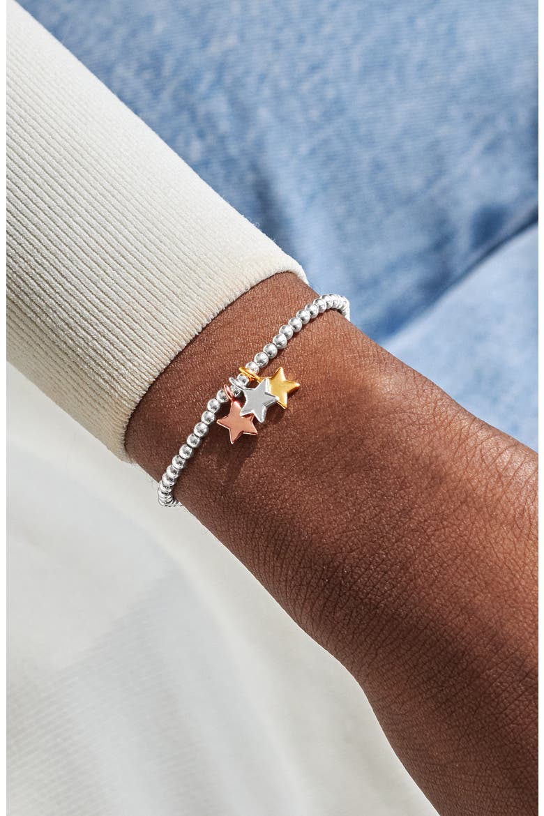 A Little Charmed Moments 'Thank You' Bracelet, Alternate, color, Silver, Gold, & Rose Tone