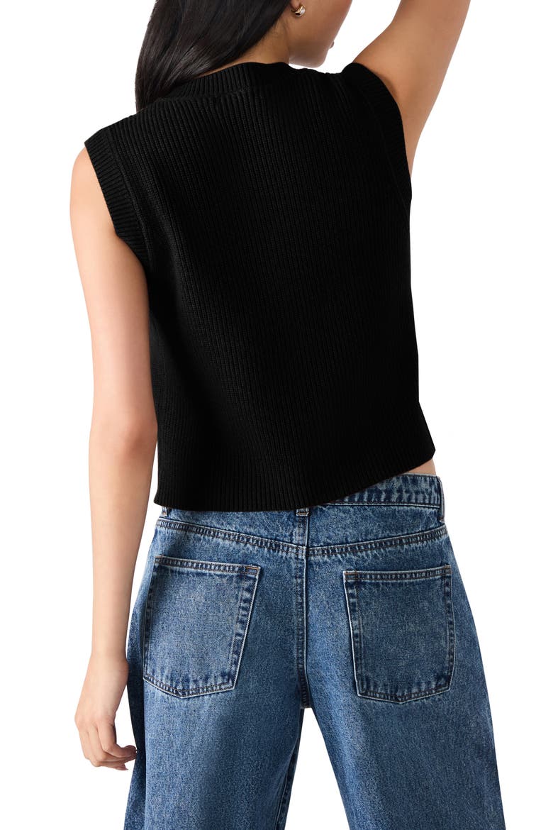 Aliya Sweater Vest, Alternate, color, BLACK