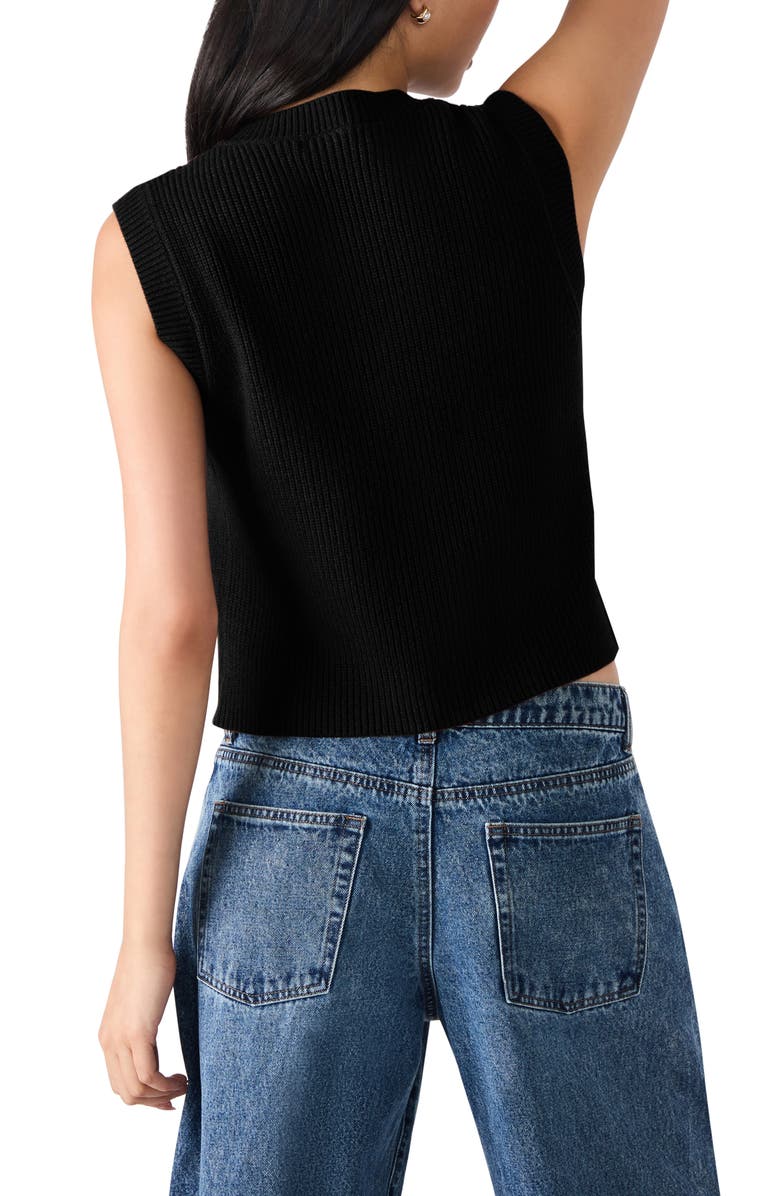 Steve Madden Aliya Sweater Vest, Alternate, color, Black