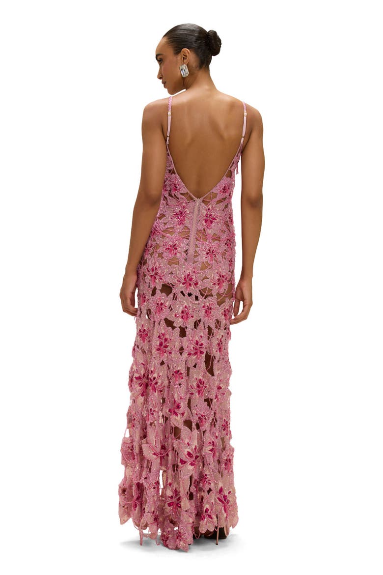 Amelia Embroidery Maxi Dress, Alternate, color, PINK