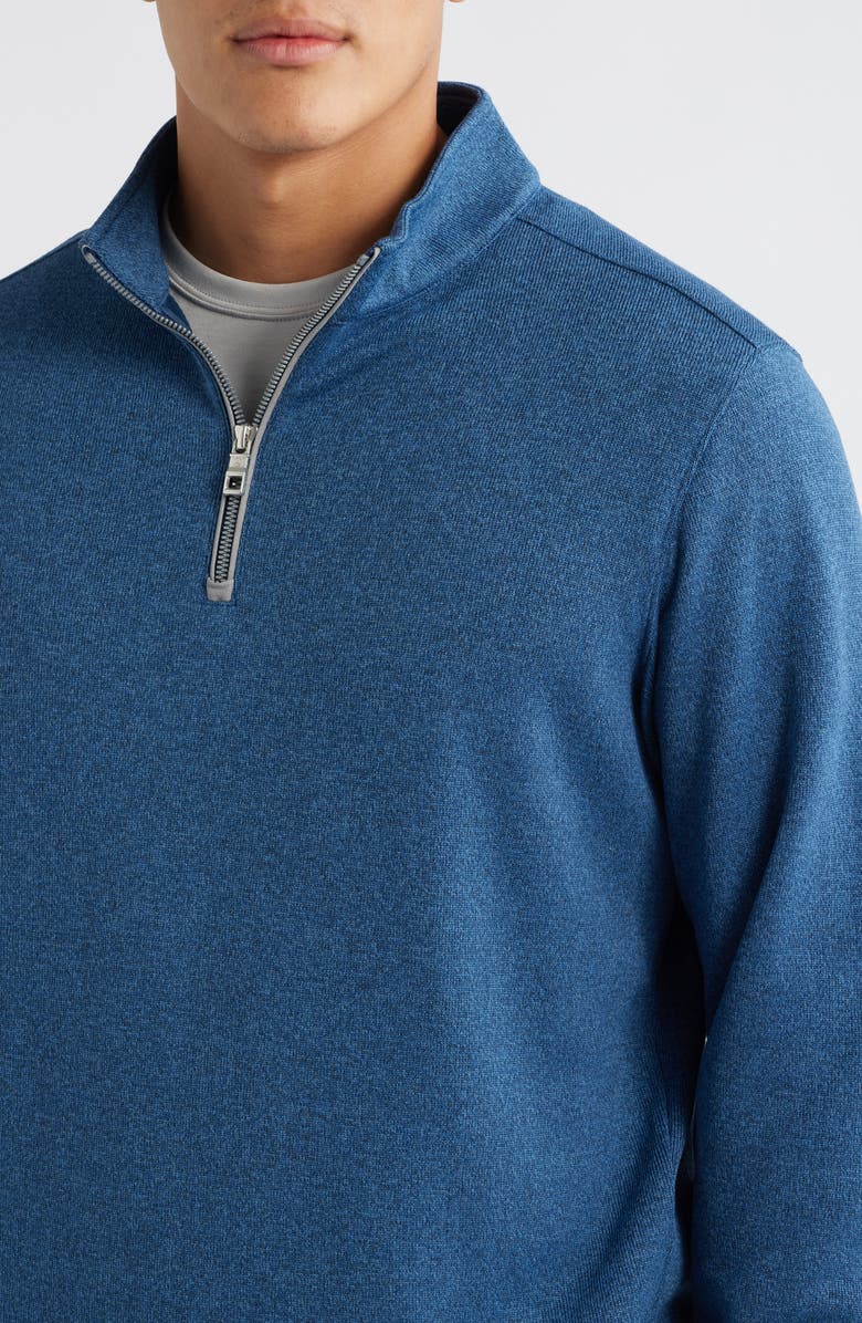 Peter Millar Crown Sweater Fleece Quarter Zip Pullover, Alternate, color, Blue Haze