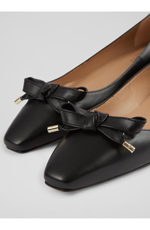 Lk Bennett Mabel Bow Flat In Black
