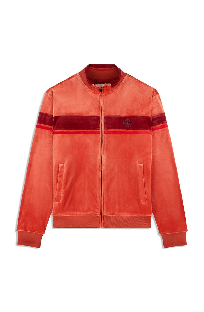 Sergio Tacchini Damarindo Velour Track Jacket, Alternate, color, Hot Sauce