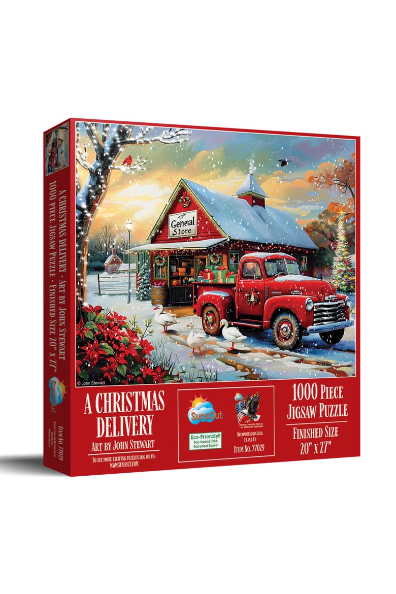 A Christmas Delivery 1000 piece Jigsaw Puzzle for Adults, Main, color, Multicolor