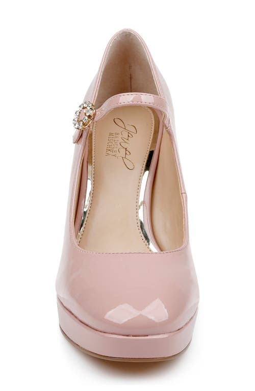 Jewel Badgley Mischka Trisha Mary Jane Platform Pumps In Blush Patent
