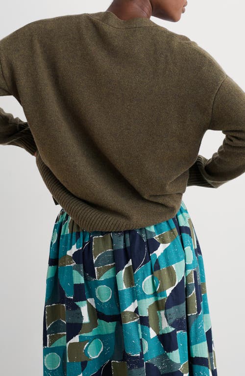 Seasalt Cornwall Senara Merino Wool Blend Cardigan In Green