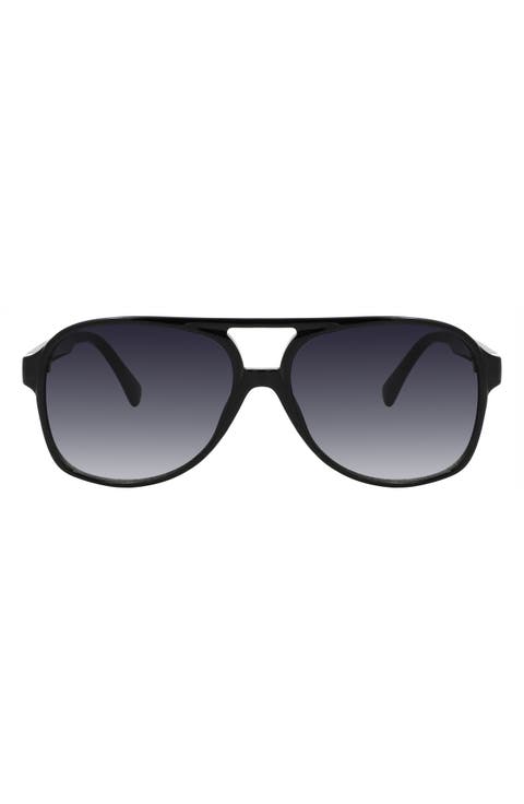 59mm Gradient Aviator Sunglasses