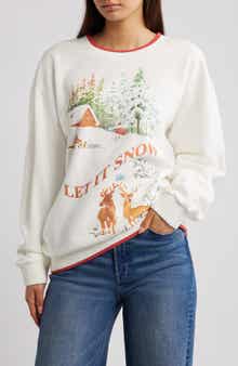GOLDEN HOUR Let It Snow Graphic Sweatshirt