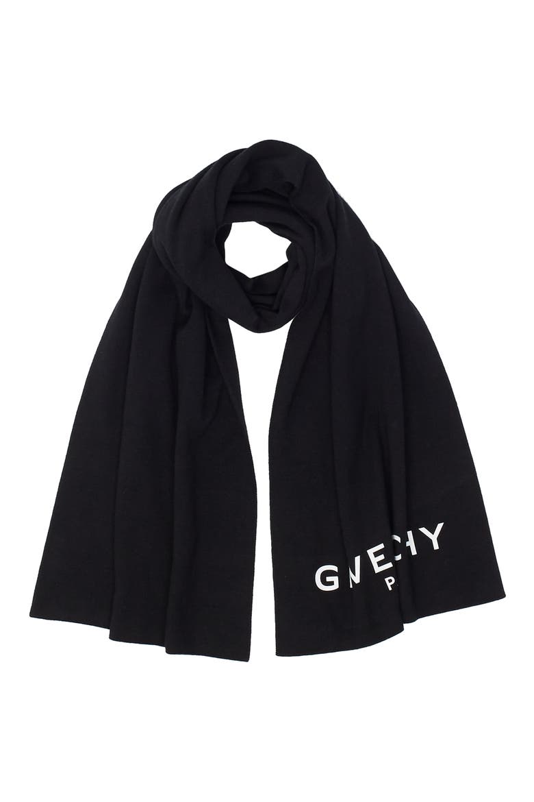 Logo Scarf, Main, color, BLACK