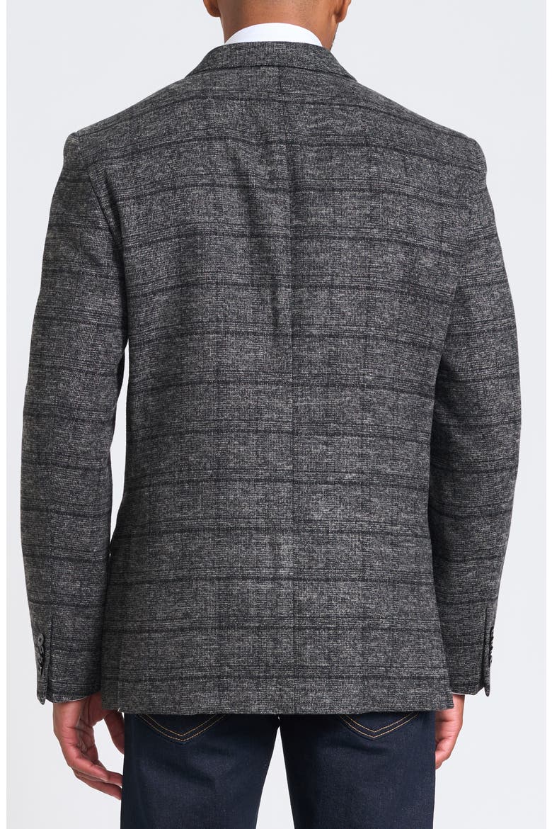 Gray Windowpane Plaid Bouclé Blazer, Alternate, color, GREY