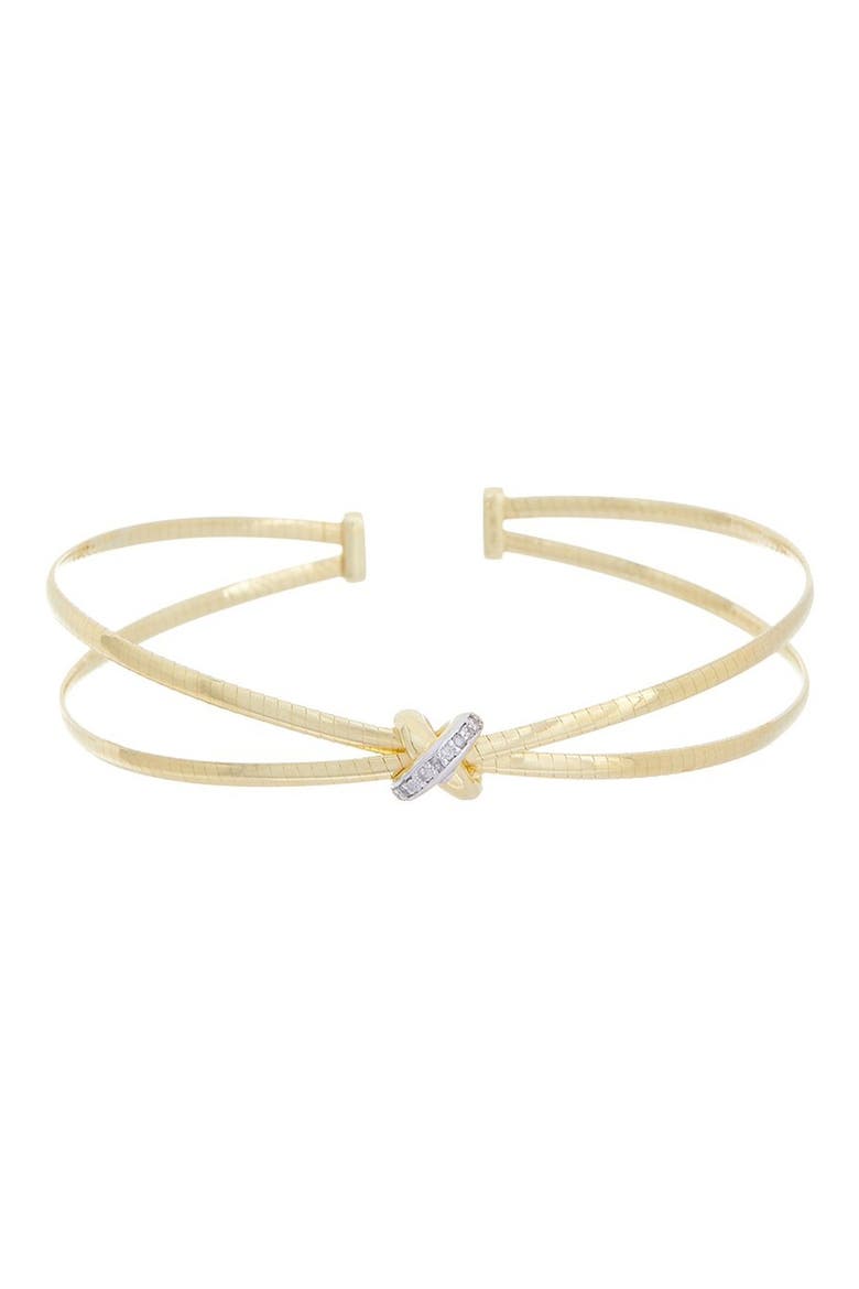 Diamond Mesh Cuff Bangle, Main, color, YELLOW