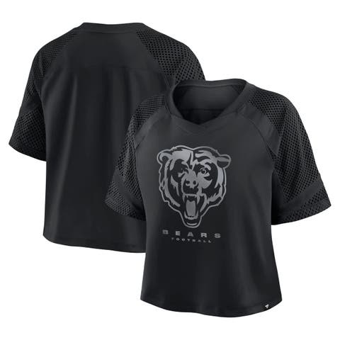 Women's Fanatics Chicago Bears Oversized Raglan V-Neck Blackout Fashion Jersey