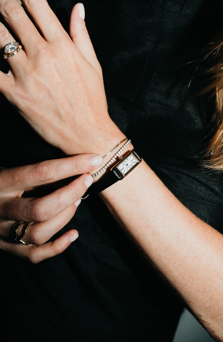 March Hare Watches The Kimsey Classic Small Watch, Alternate, color, Gold Watch - Black Strap