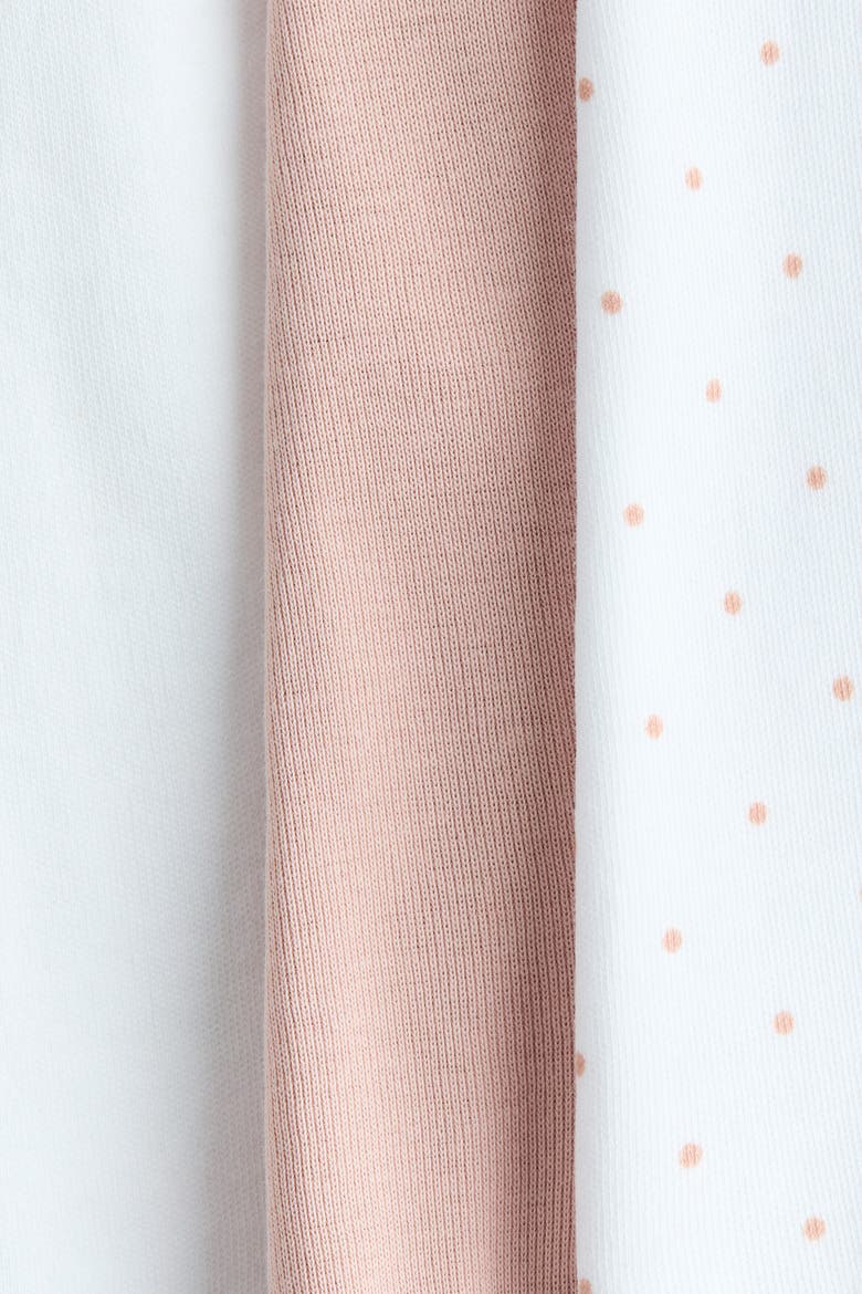 3-pack Foldover-waist Trousers, Alternate, color, Light dusty pink/dotted
