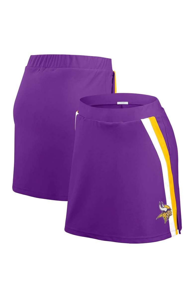 WEAR by Erin Andrews Women's WEAR by Erin Andrews Purple Minnesota Vikings Stripe Skort, Main, color, Purple