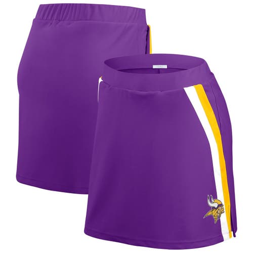Wear By Erin Andrews Purple Minnesota Vikings Stripe Skort In Pink