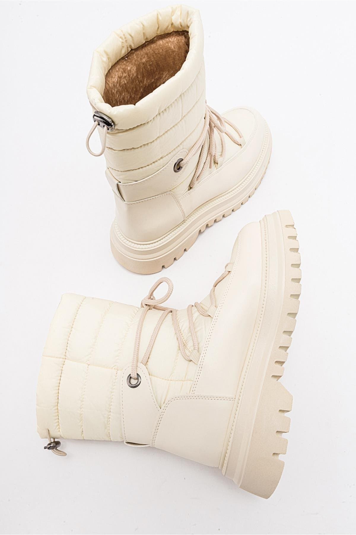 Weld Snow Boot, Alternate, color, Beige Faux Leather