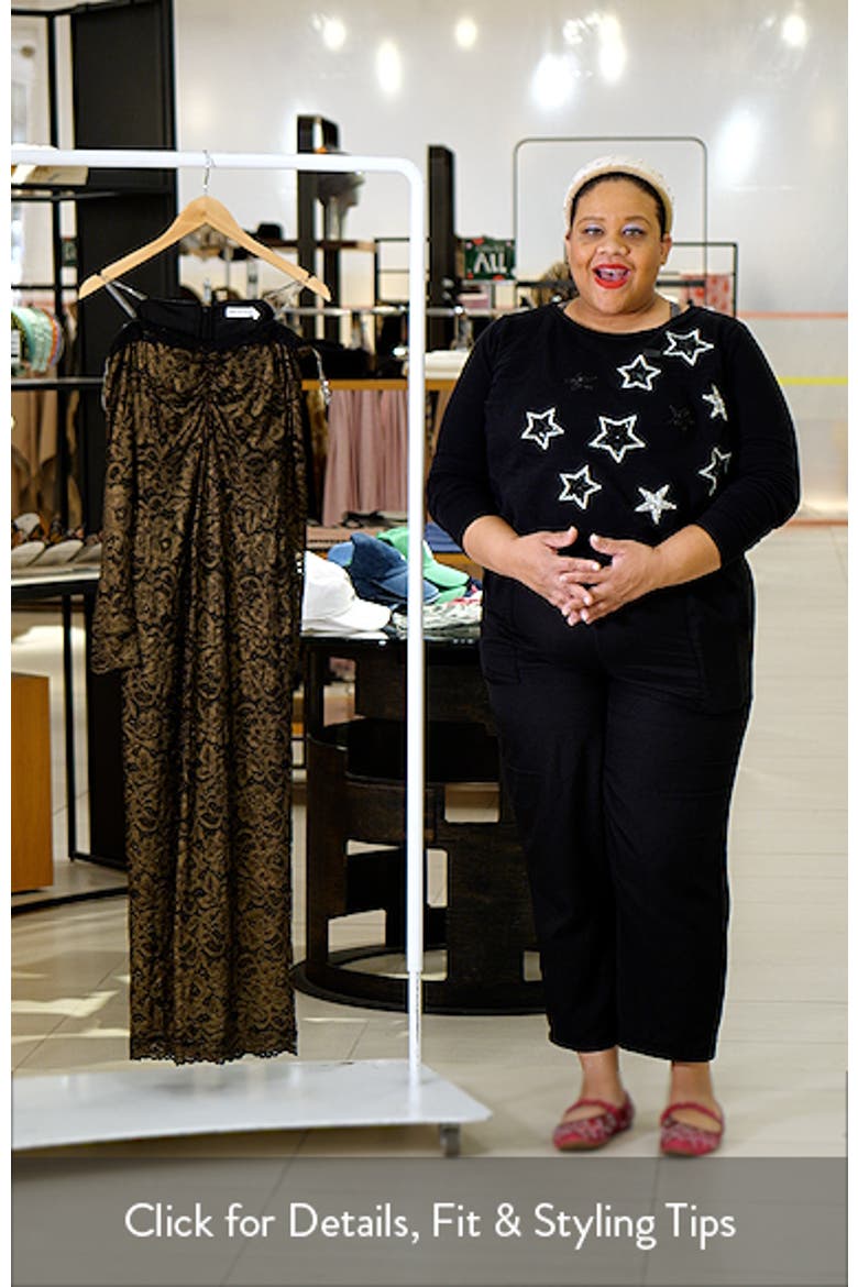 Lace Off the Shoulder Long Sleeve Midi Dress video
