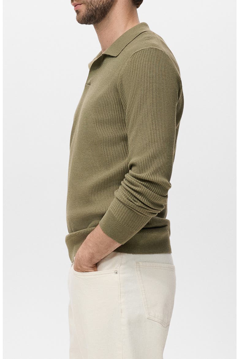 Johnny Collar Rib Polo Sweater, Alternate, color, MEDIUM GREEN