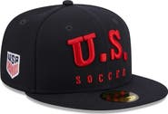 New Era Men's New Era Navy USMNT Text 59FIFTY Fitted Hat