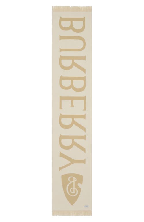 Burberry Reversible Logo Jacquard Wool Scarf