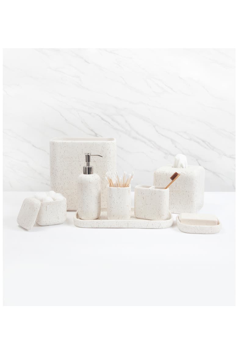 Aman Wastebasket, Alternate, color, IVORY