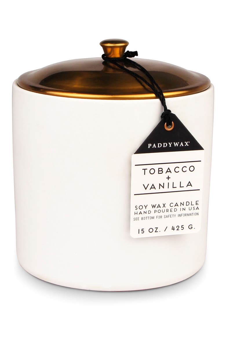 Hygge Vetiver + Cardamom Candle, Main, color, WHITE