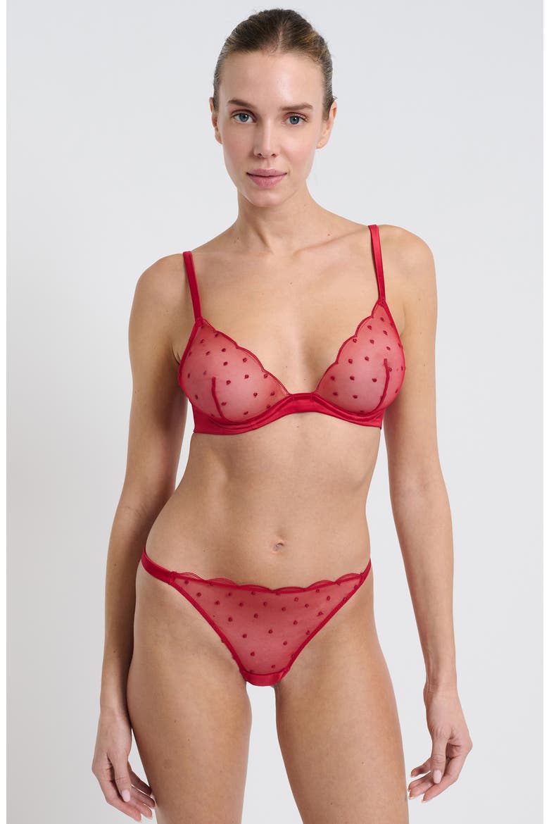 Divine Rhinestone Thong, Alternate, color, RED