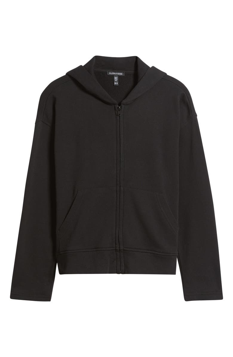 Eileen Fisher Organic Cotton Zip-Up Hoodie, Alternate, color, 