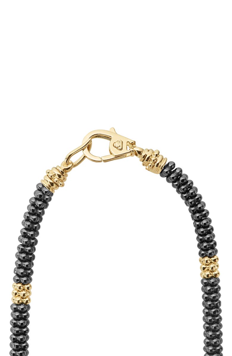 LAGOS 18K Gold & Black Caviar Bead Rope Necklace, Alternate, color, 