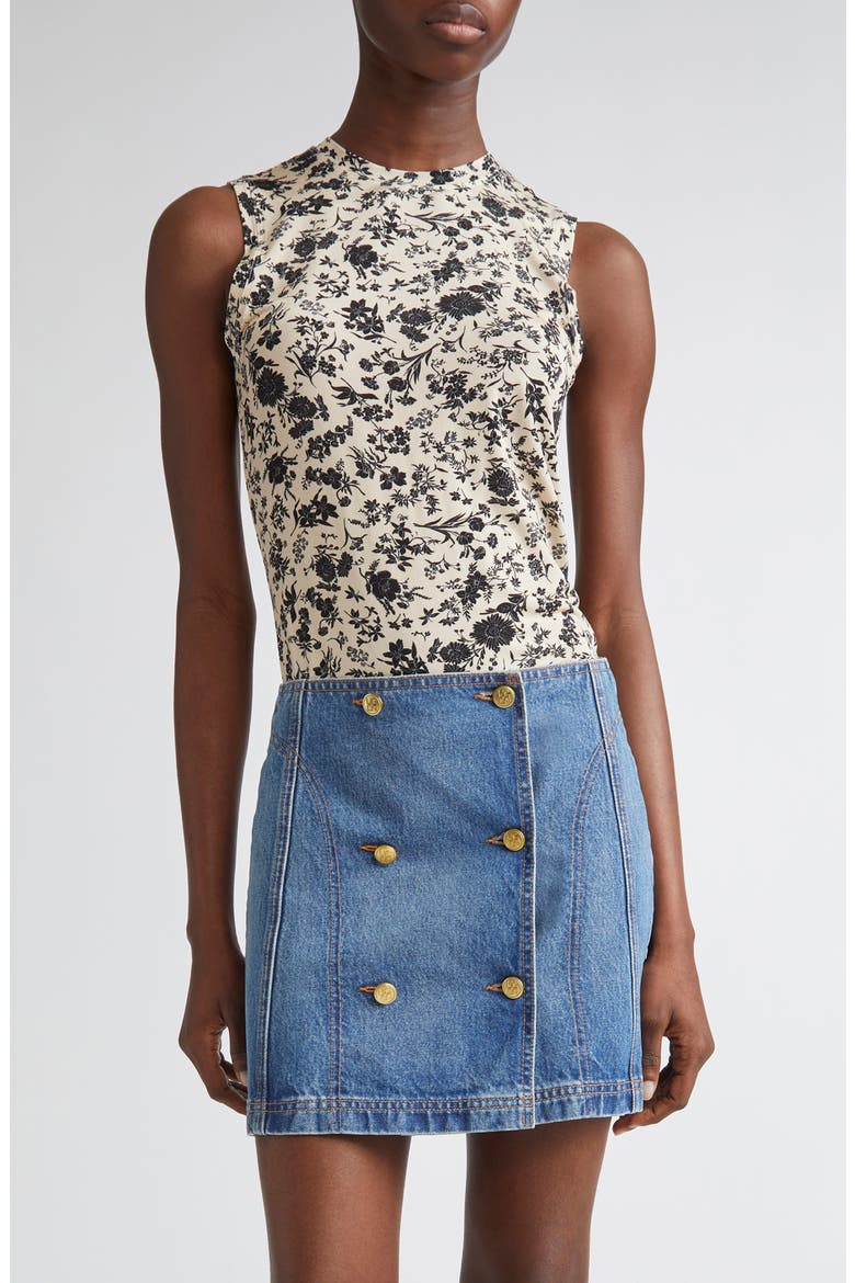 Ines Sleeveless Top, Main, color, WHITE GARDENIA