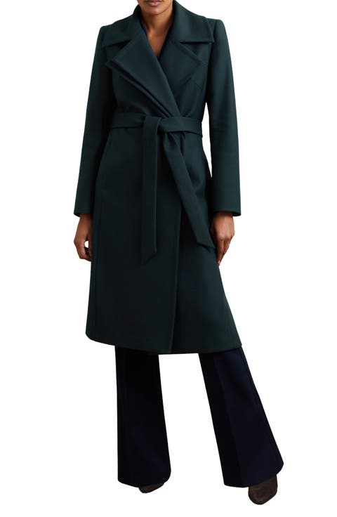 Odette Wool Blend Wrap Coat