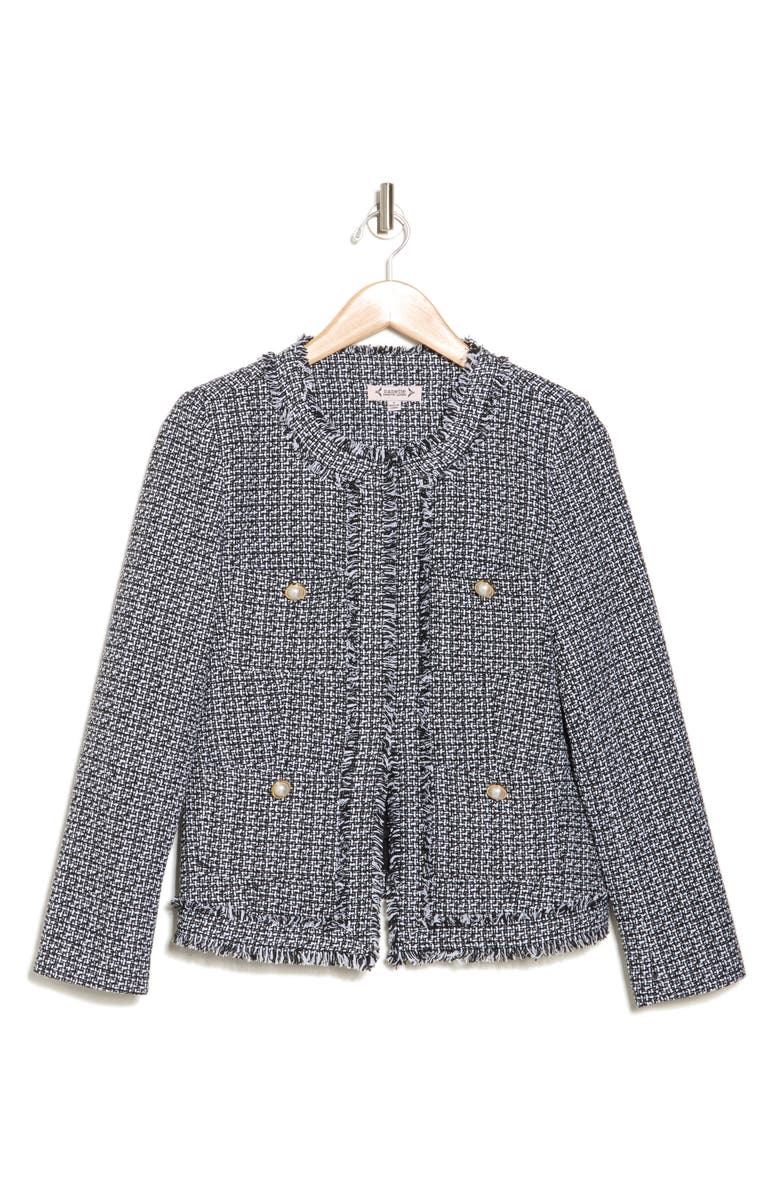 Nanette Lepore Bouclé Tweed Jacket, Alternate, color,